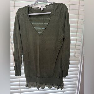 LC Lauren Conrad Forest Green Knit Top